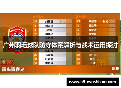 广州羽毛球队防守体系解析与战术运用探讨